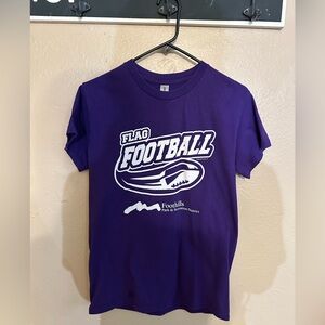 Boys Purple Flag Football Tee